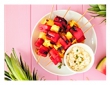 Halloumi and Melon Skewers with Honey Lime Glaze